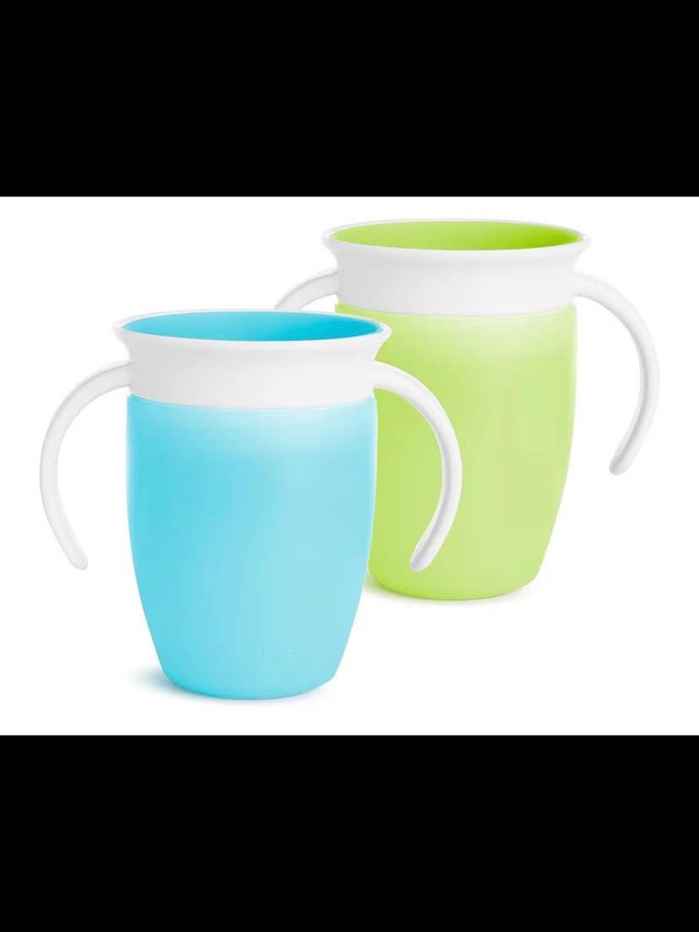 Munchkin Soft-Grip Training Cups in Blue and Light Green